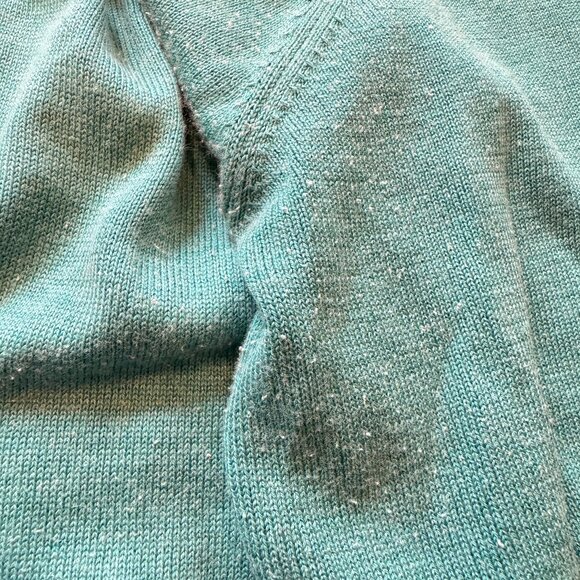 Men's Peter Millar Soft Blue Green Sweaters - Picture 7 of 7